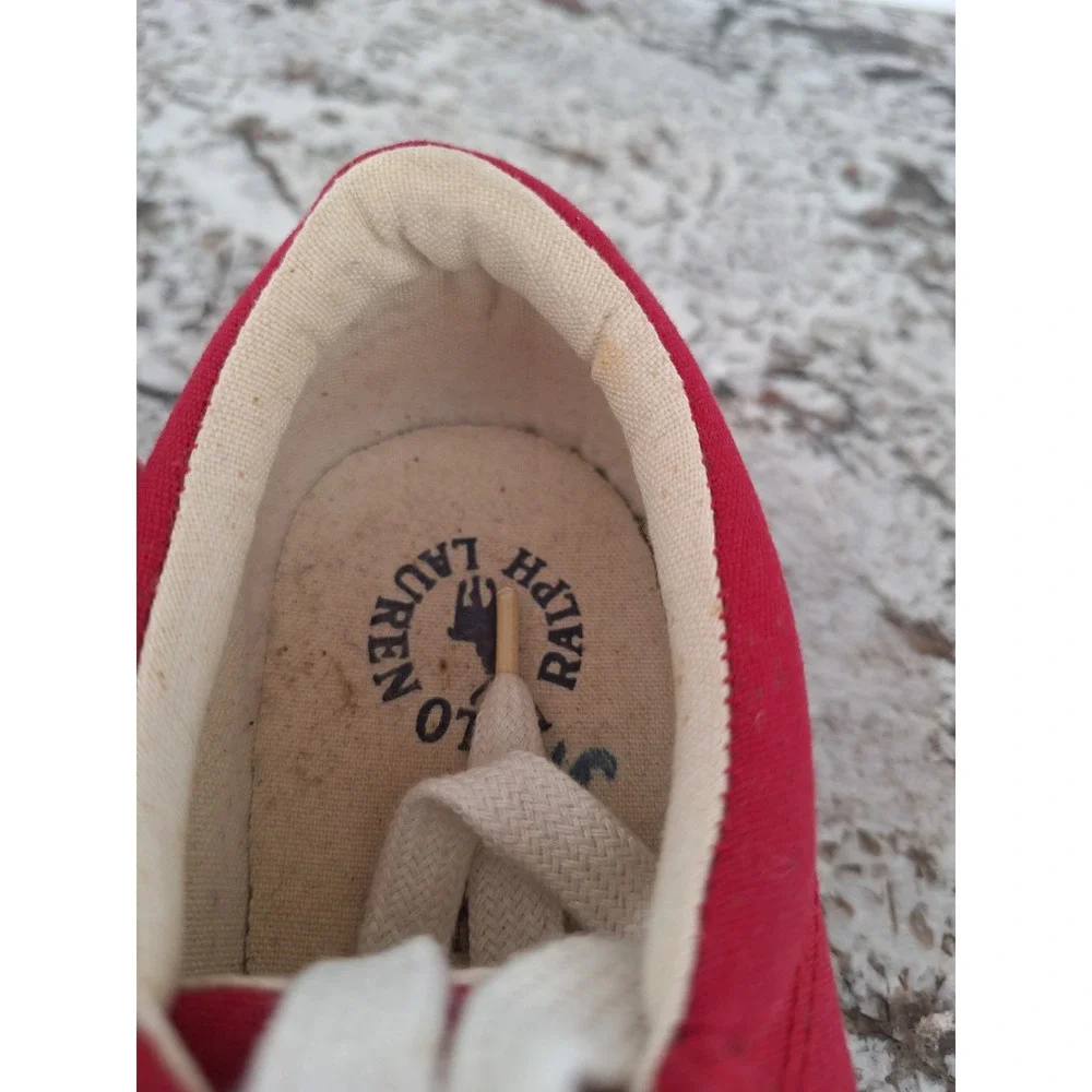 Ralph Lauren Polo Sport Sneakers Women's‎ Size 9B Red Classic